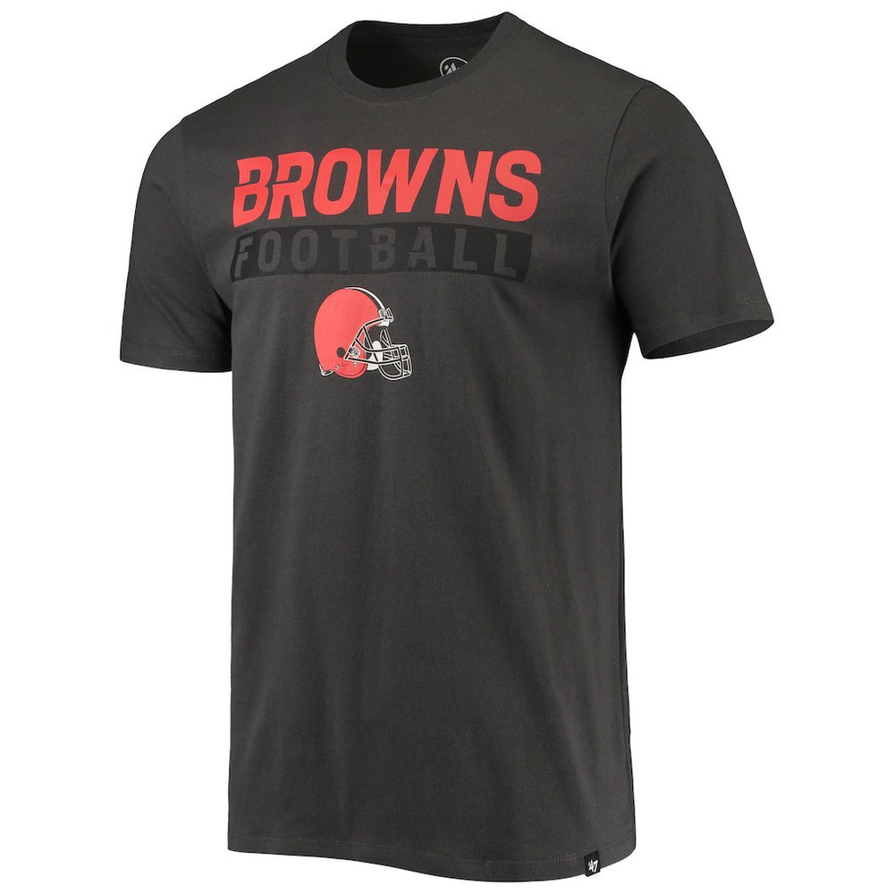 Cleveland Browns '47 Dark Ops Super Rival T-Shirt Charcoal