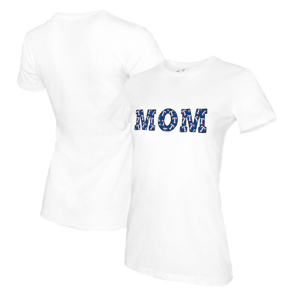 Texas Rangers Tiny Turnip Women's Mom T-Shirt - White T-shirts