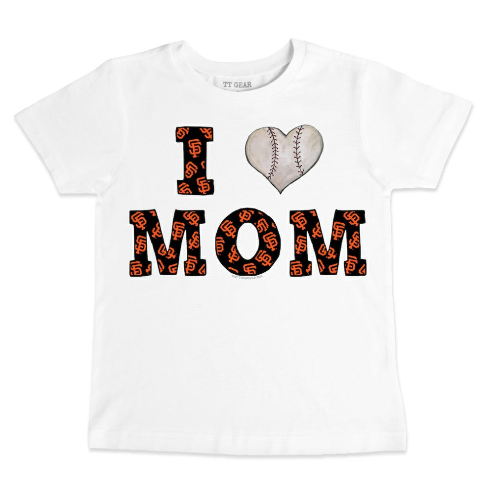 San Francisco Giants Tiny Turnip Youth Heart Mom T-Shirt - White T-shirts
