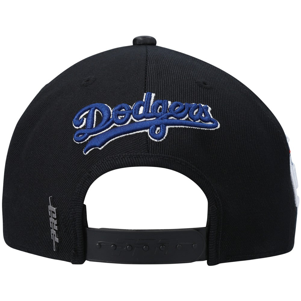 Los Angeles Dodgers Pro Standard Stacked Logo Snapback Hat - Black Hats