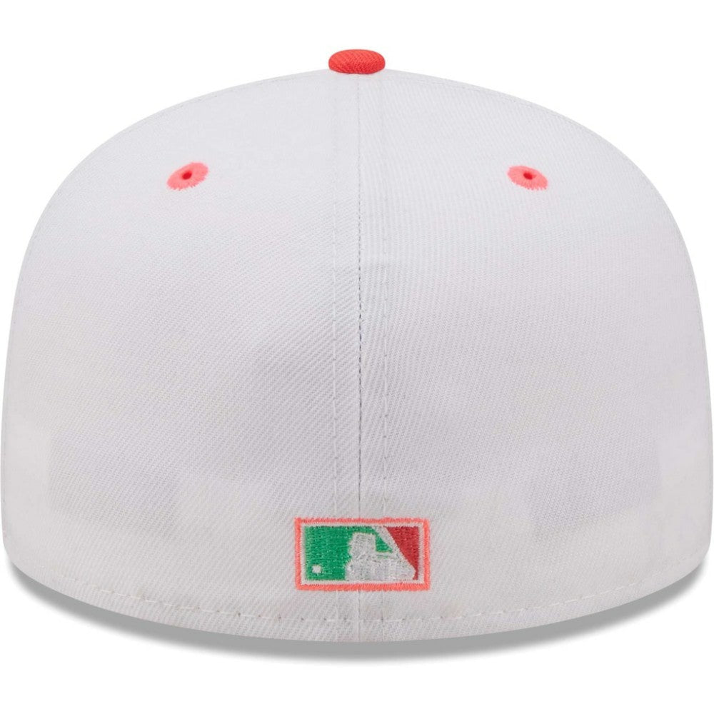 Chicago White Sox New Era Inaugural Season at Comiskey Park Watermelon Lolli 59FIFTY Fitted Hat - White/Green Hats