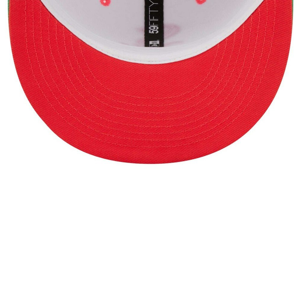 Chicago White Sox New Era Inaugural Season at Comiskey Park Watermelon Lolli 59FIFTY Fitted Hat - White/Green Hats