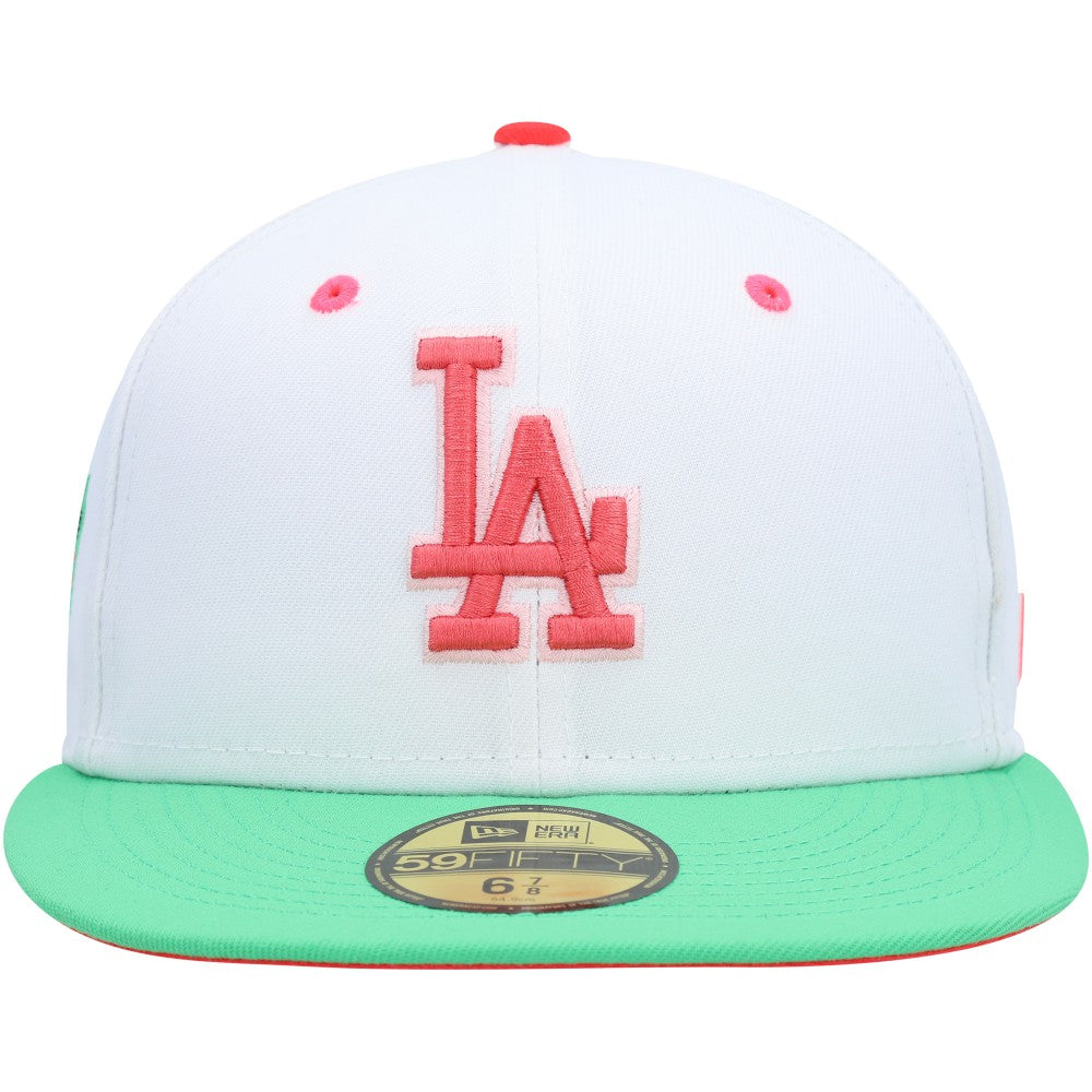 Los Angeles Dodgers New Era  Watermelon Lolli 59FIFTY Fitted Hat - White/Green Hats