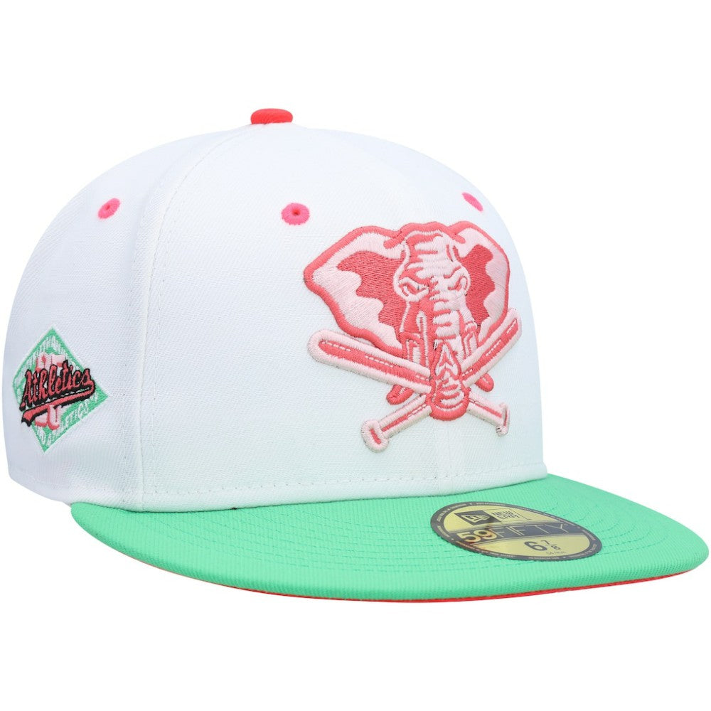 Athletics New Era Alternate Logo Watermelon Lolli 59FIFTY Fitted Hat - White/Green Hats
