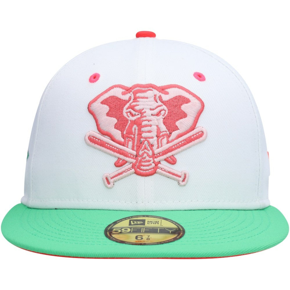 Athletics New Era Alternate Logo Watermelon Lolli 59FIFTY Fitted Hat - White/Green Hats