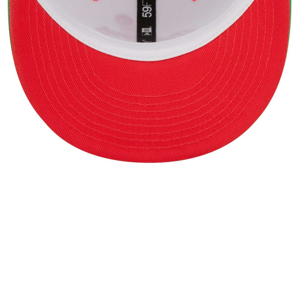 Los Angeles Dodgers New Era 50th Anniversary in Los Angeles Watermelon Lolli 59FIFTY Fitted Hat - White/Green Hats