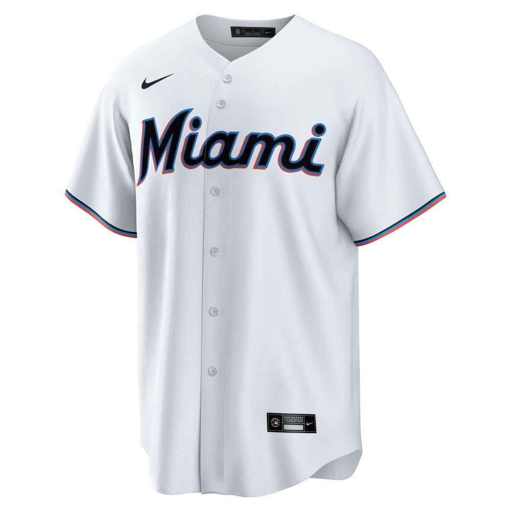 Miami Marlins Nike Home Blank Replica Jersey - White Jerseys
