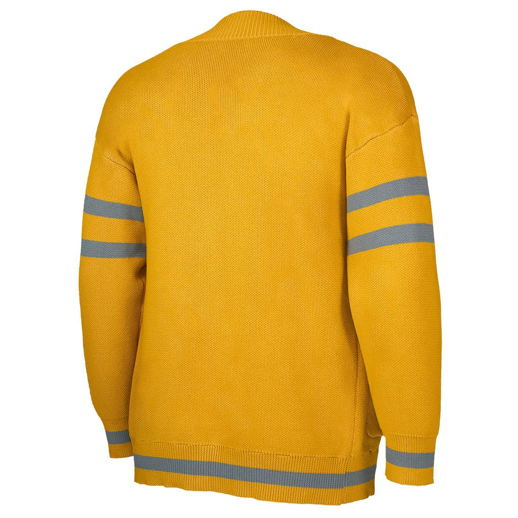 Atlanta Hawks NBA x Keiser Clark No Caller ID Button-Up Cardigan Yellow/Gray