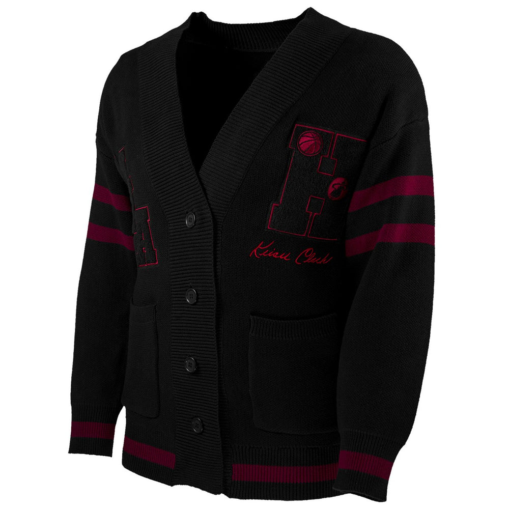 Miami Heat NBA x Keiser Clark No Caller ID Button-Up Cardigan Black/Red