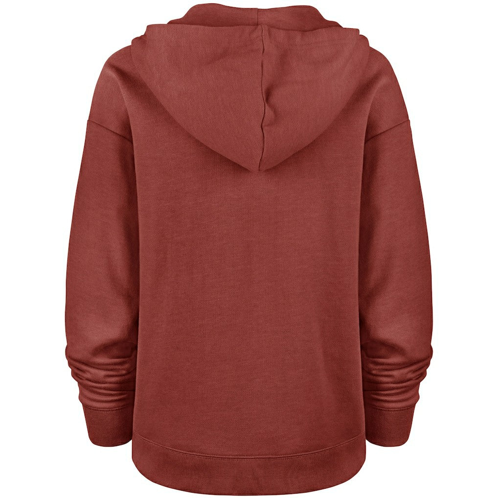 Washington Commanders '47 Women's Color Rise Kennedy Pullover V-Neck Hoodie Heathered Burgundy
