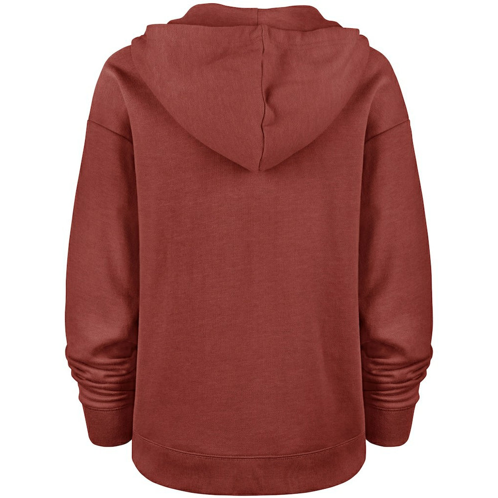 Washington Commanders '47 Women's Color Rise Kennedy Pullover V-Neck Hoodie Heathered Burgundy