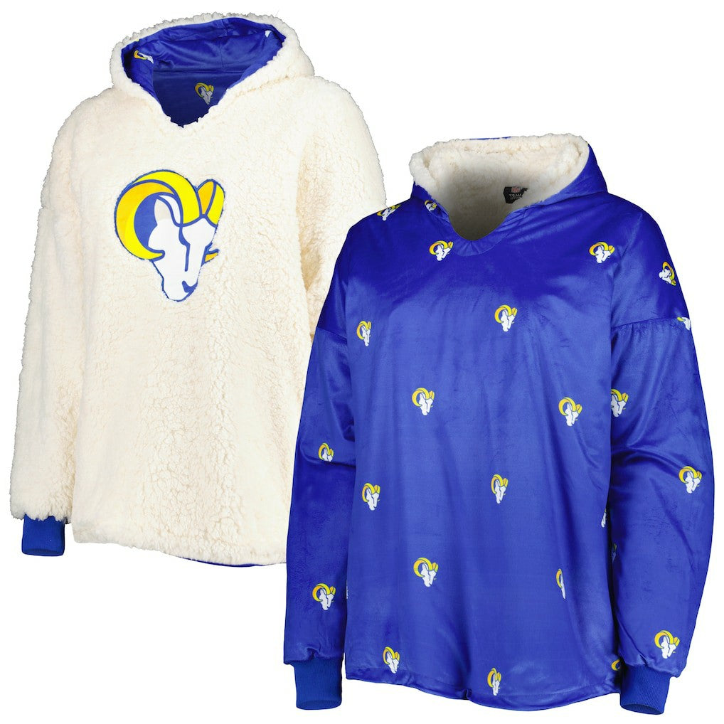 Los Angeles Rams FOCO Repeat Print Reversible Hoodeez