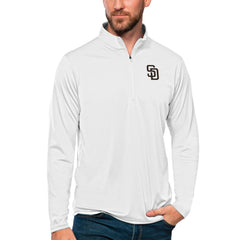 San Diego Padres Antigua Tribute Quarter-Zip Pullover Top - White Pullover