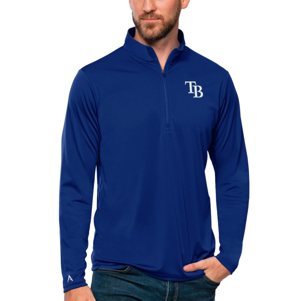 Tampa Bay Rays Antigua Tribute Quarter-Zip Pullover Top - Royal Pullover