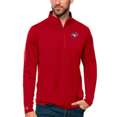 Toronto Blue Jays Antigua Tribute Quarter-Zip Pullover Top - Red Pullover