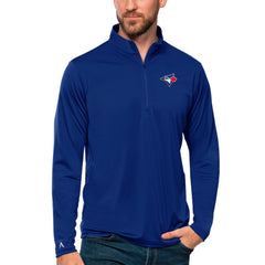 Toronto Blue Jays Antigua Tribute Quarter-Zip Pullover Top - Royal Pullover