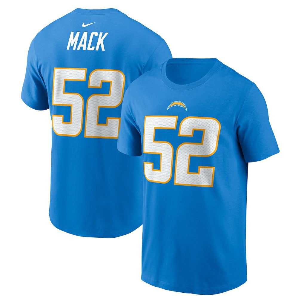 Khalil Mack Los Angeles Chargers Player Name & Number T-Shirt Powder Blue