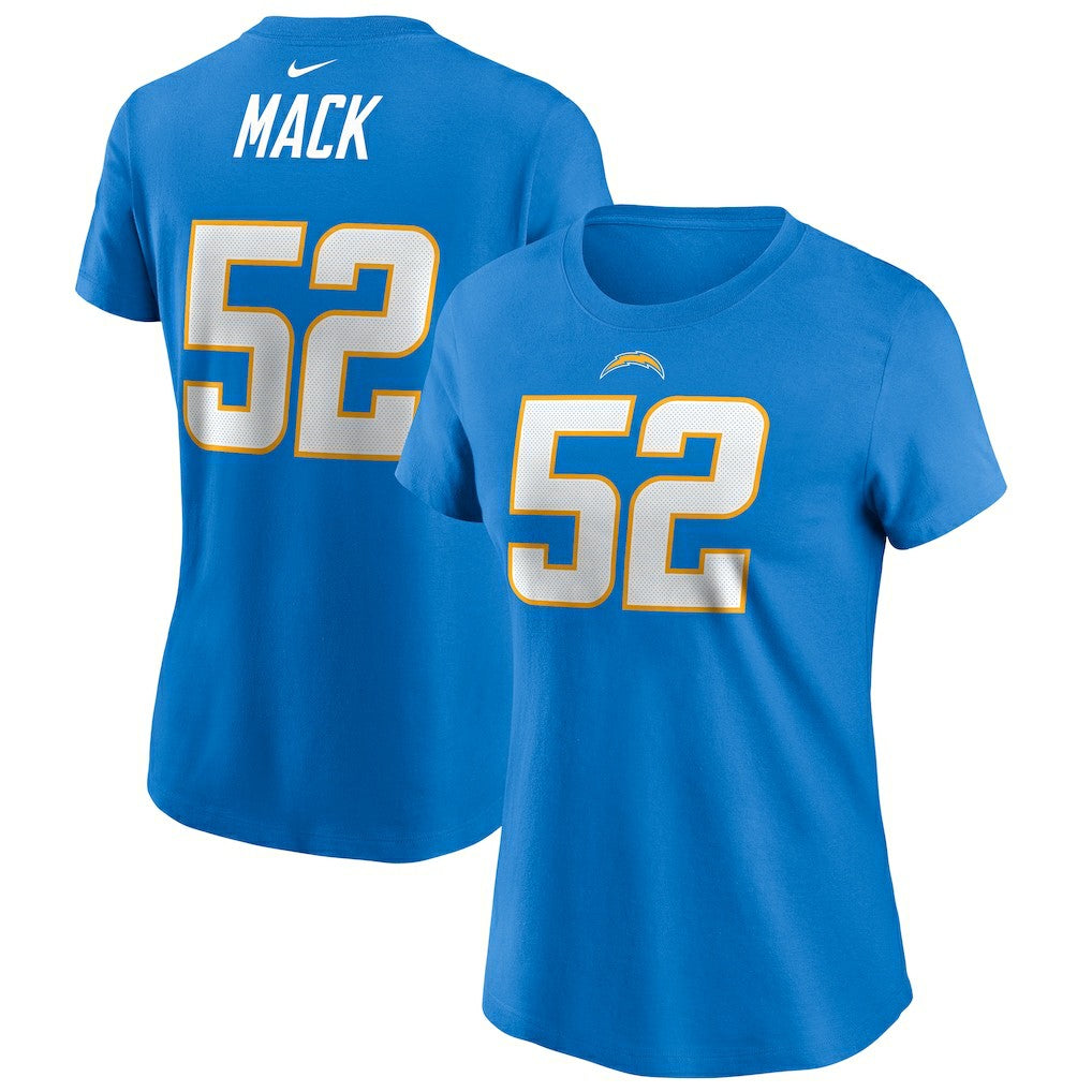 Khalil Mack Los Angeles Chargers Women's Player Name & Number T-Shirt Powder Blue