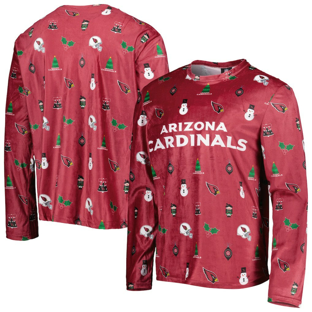 Arizona Cardinals FOCO Holiday Repeat Long Sleeve T-Shirt Cardinal