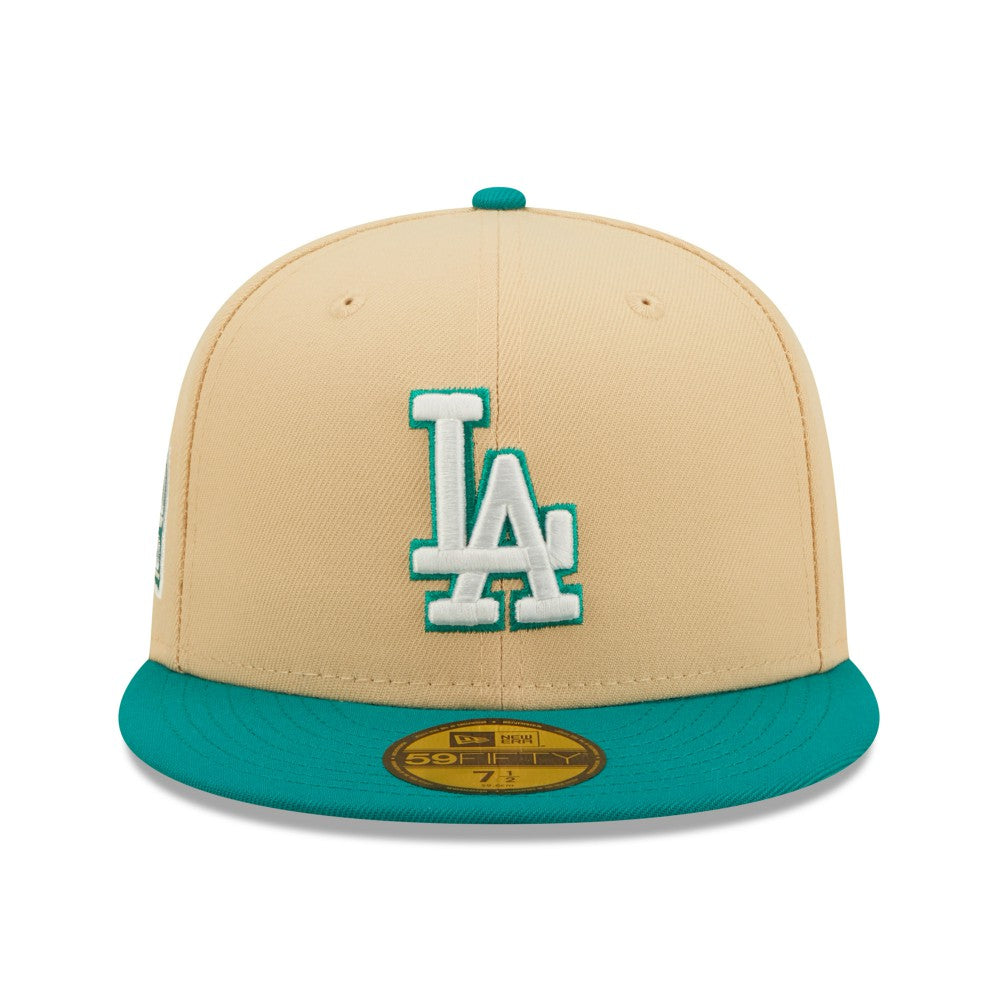 Los Angeles Dodgers New Era  Mango Forest 59FIFTY fitted hat - Natural/Teal Hats