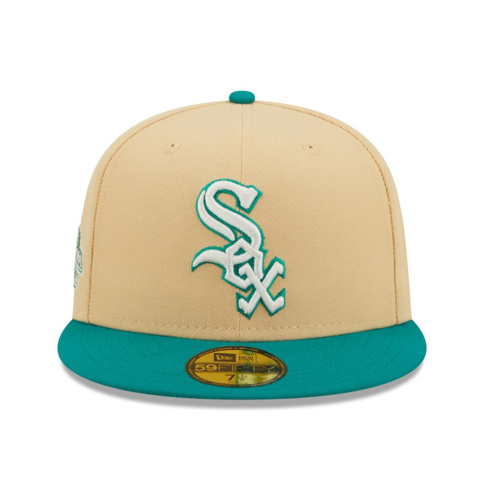 Chicago White Sox New Era  Mango Forest 59FIFTY fitted hat - Natural/Teal Hats