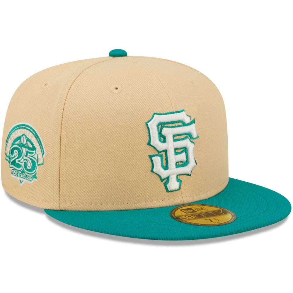 San Francisco Giants New Era  Mango Forest 59FIFTY fitted hat - Natural/Teal Hats