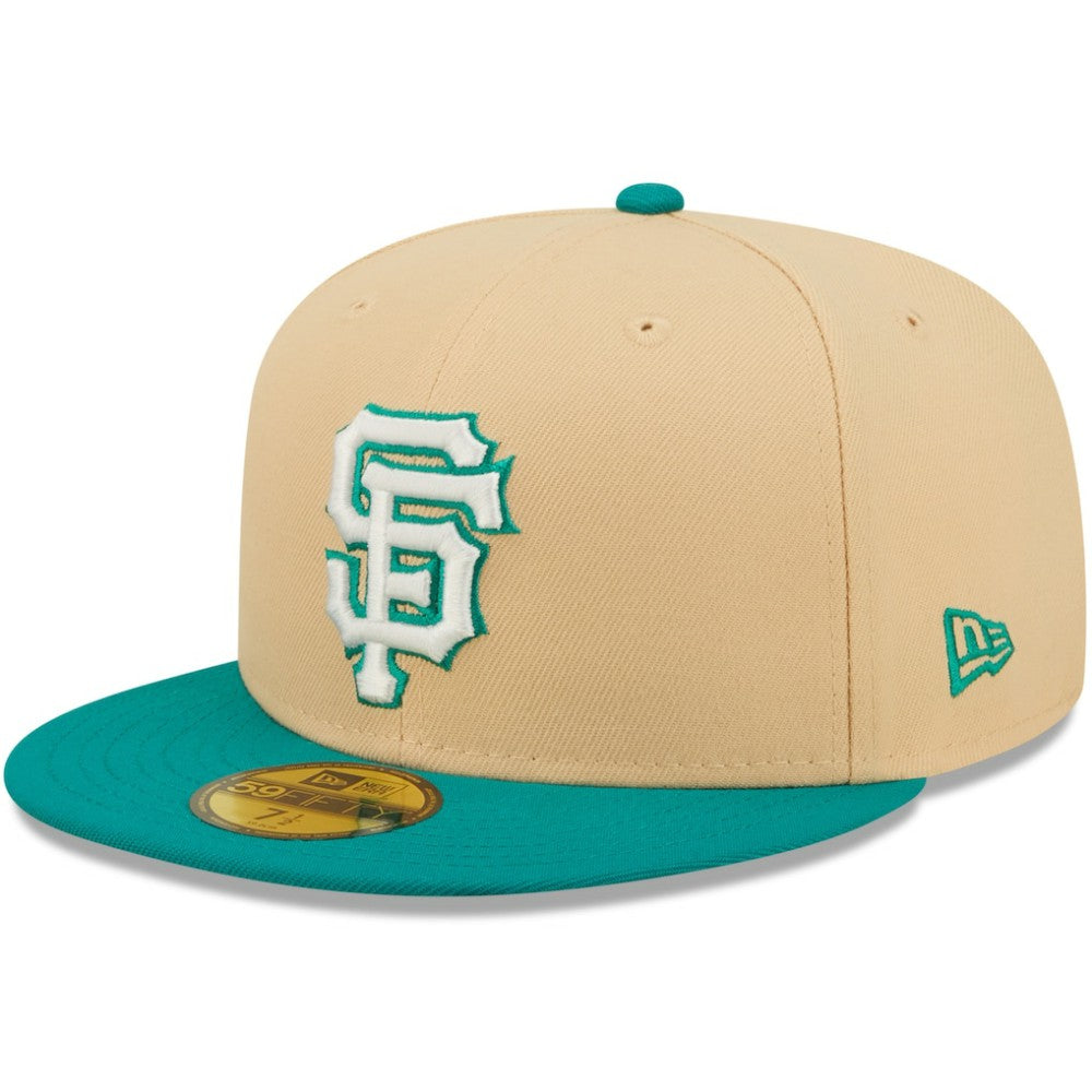 San Francisco Giants New Era  Mango Forest 59FIFTY fitted hat - Natural/Teal Hats
