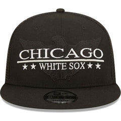 Chicago White Sox New Era Patriot Trucker 9FIFTY Snapback Hat - Black Hats
