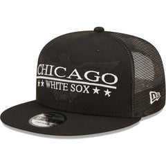Chicago White Sox New Era Patriot Trucker 9FIFTY Snapback Hat - Black Hats
