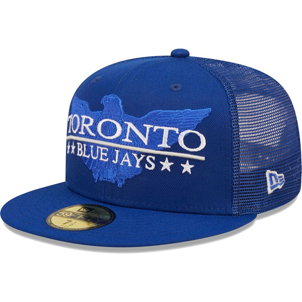 Toronto Blue Jays New Era Patriot Trucker 9FIFTY Snapback Hat - Royal Hats