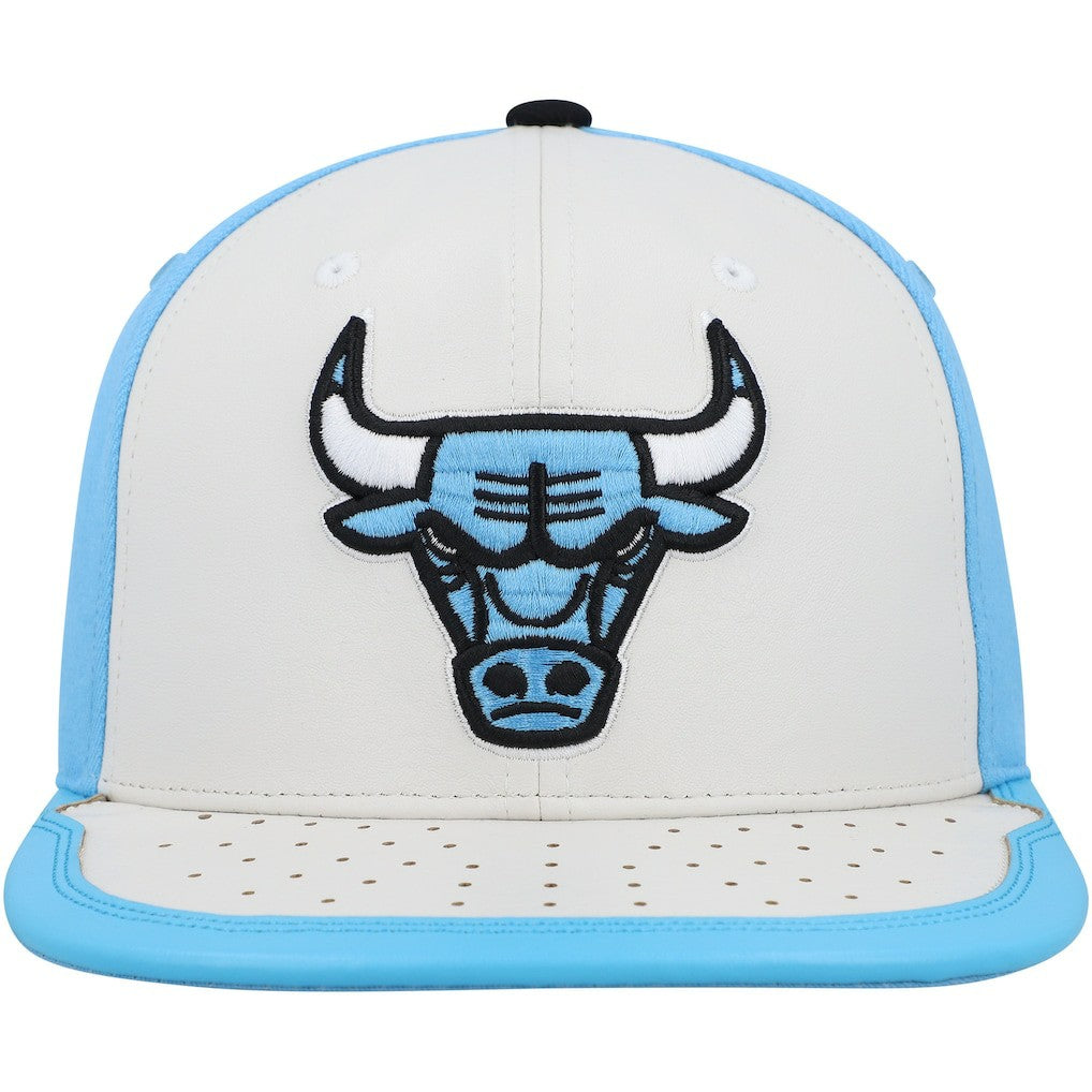 Chicago Bulls Day One Snapback Hat White/Light Blue