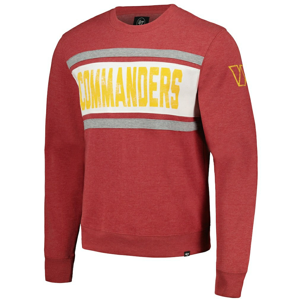 Washington Commanders '47 Bypass Tribeca Pullover Sweatshirt Heathered Burgundy