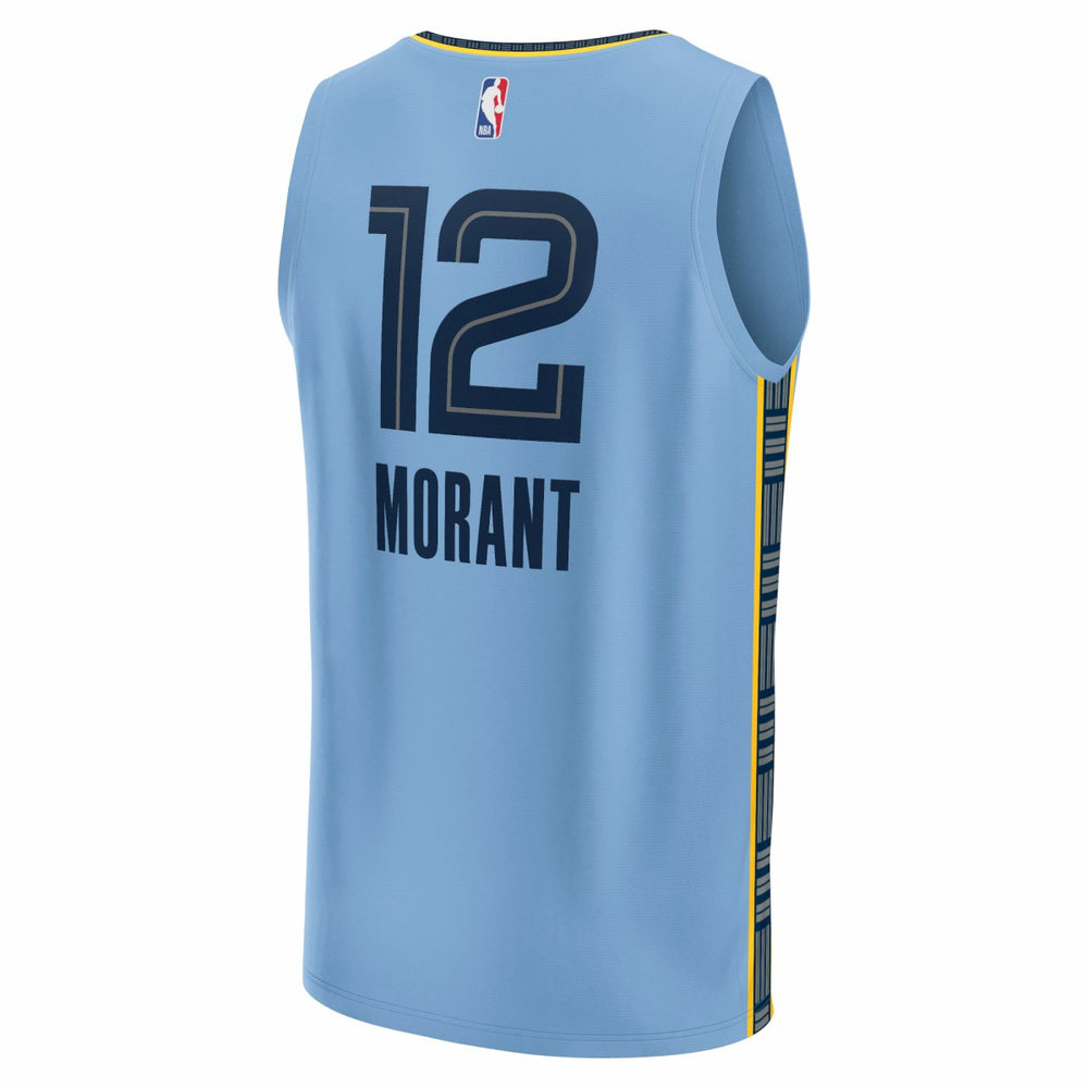 Ja Morant Memphis Grizzlies Fast Break Replica Player Jersey Statement Edition Light Blue