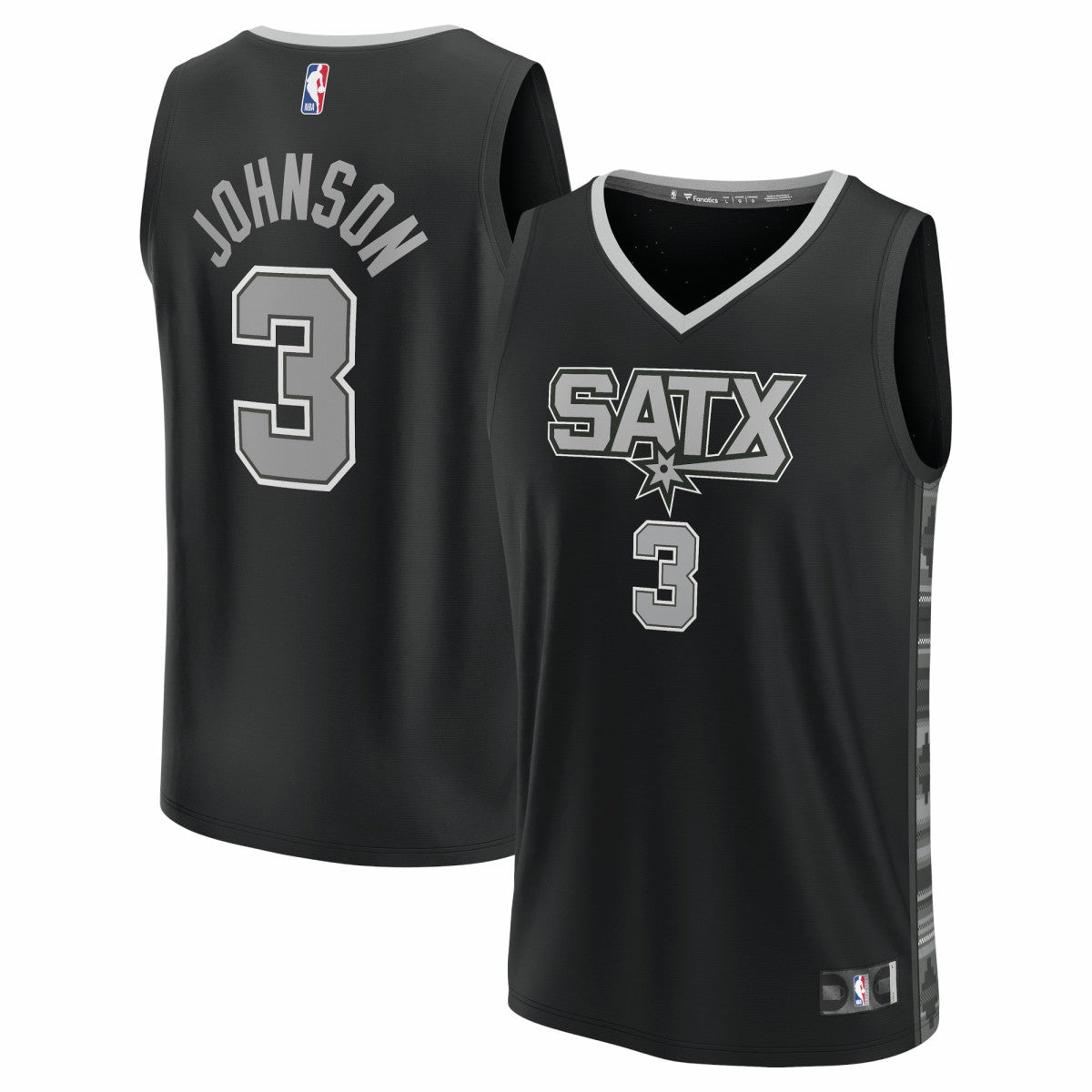Keldon Johnson San Antonio Spurs Fast Break Replica Player Jersey Statement Edition Black