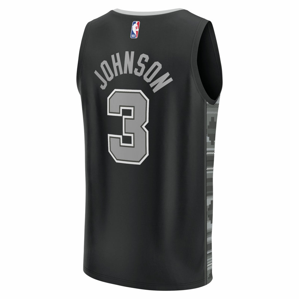 Keldon Johnson San Antonio Spurs Fast Break Replica Player Jersey Statement Edition Black