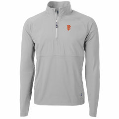 San Francisco Giants Cutter & Buck Adapt Eco Knit Hybrid Recycled Quarter-Zip Pullover Jacket - Gray Jackets