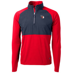 Cleveland Guardians Cutter & Buck Adapt Eco Knit Hybrid Recycled Quarter-Zip Pullover Jacket - Red/Navy Jackets