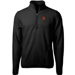 San Francisco Giants Cutter & Buck Cascade Eco Sherpa Fleece Quarter-Zip Pullover Jacket - Black Jackets
