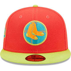 Boston Red Sox New Era   Lava Highlighter Combo 59FIFTY Fitted Hat - Red/Neon Green Hats