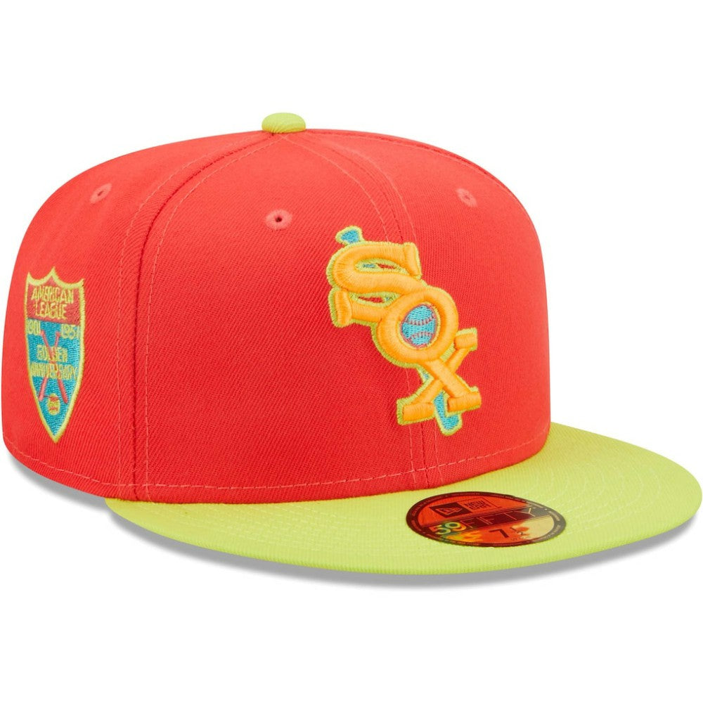 Chicago White Sox New Era   Lava Highlighter Combo 59FIFTY Fitted Hat - Red/Neon Green Hats