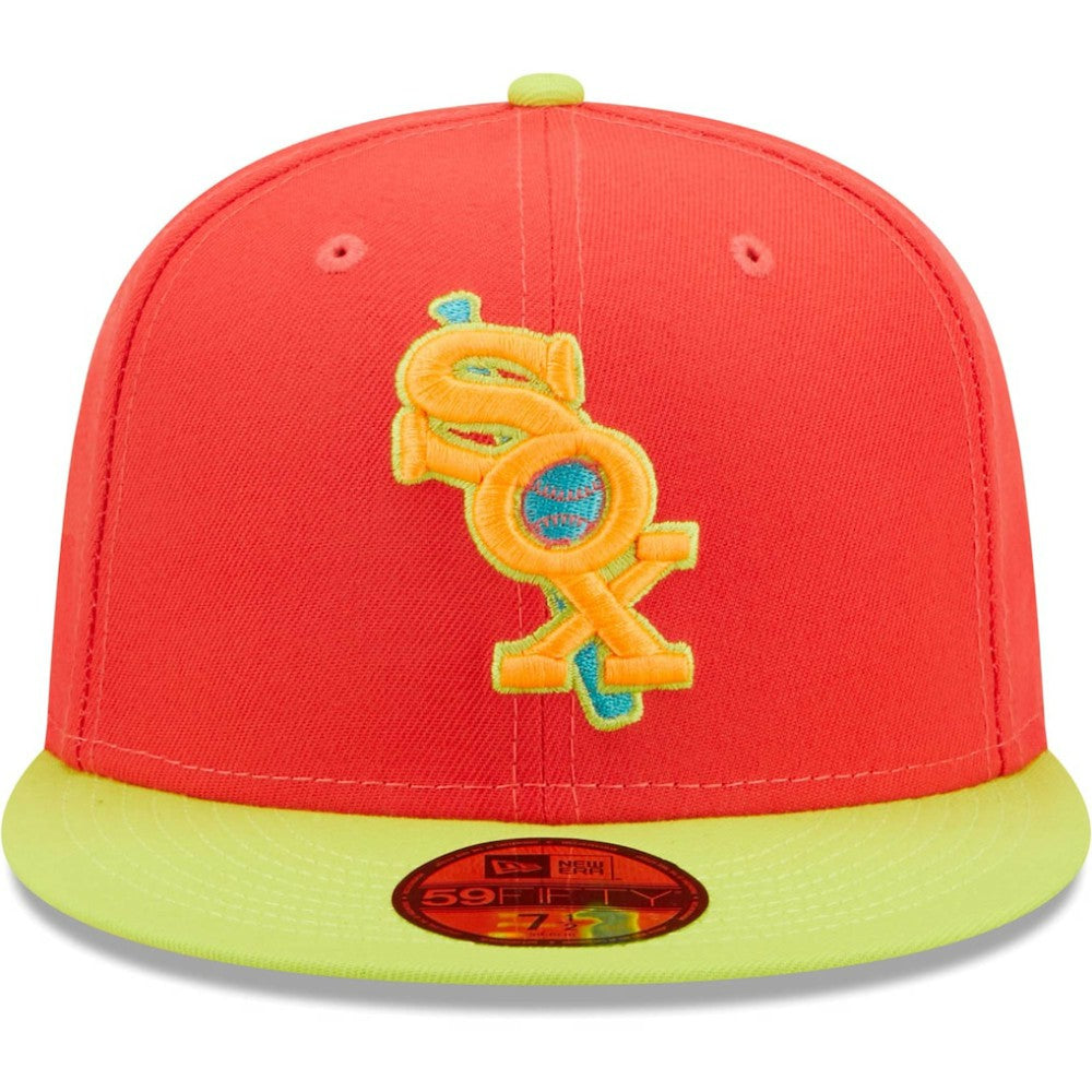 Chicago White Sox New Era   Lava Highlighter Combo 59FIFTY Fitted Hat - Red/Neon Green Hats