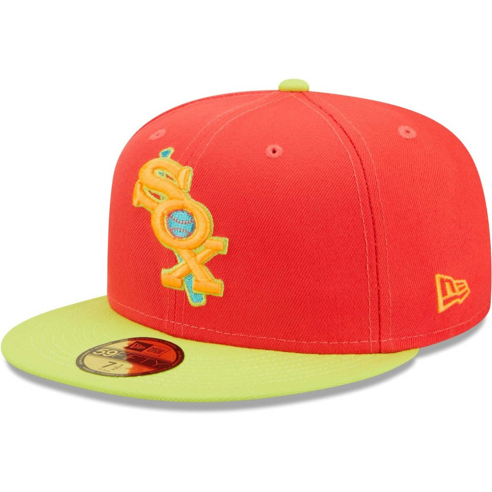 Chicago White Sox New Era   Lava Highlighter Combo 59FIFTY Fitted Hat - Red/Neon Green Hats