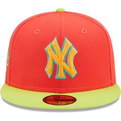 New York Yankees New Era   Lava Highlighter Combo 59FIFTY Fitted Hat - Red/Neon Green Hats
