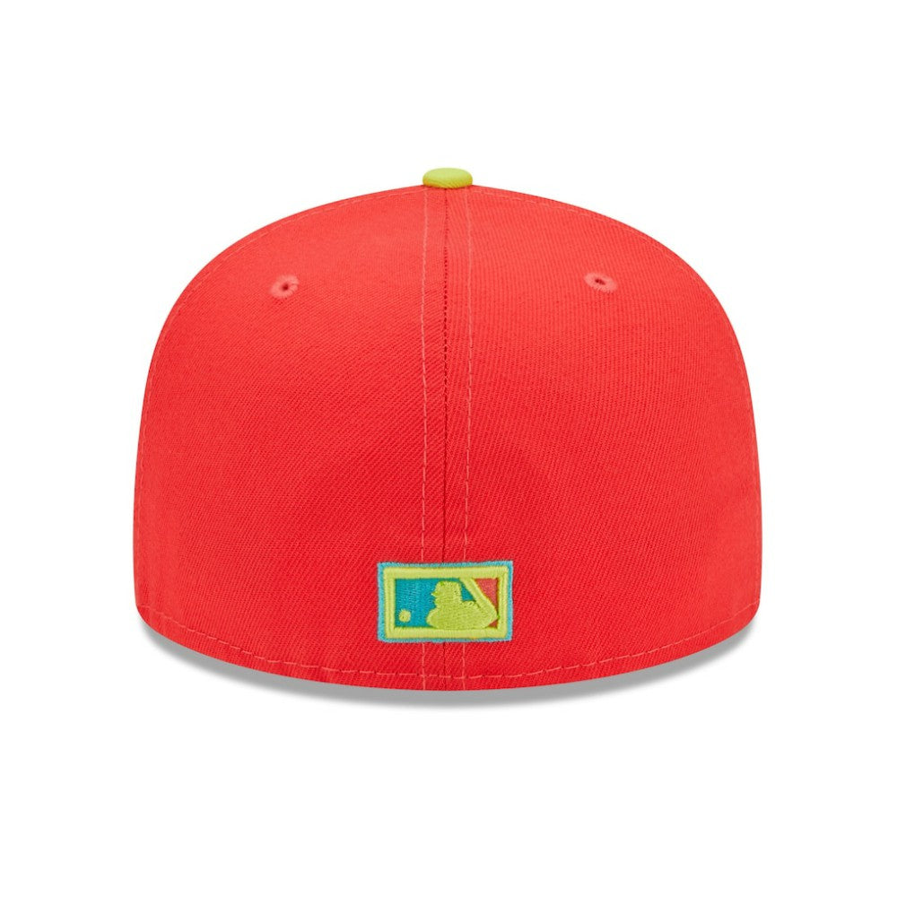 Athletics New Era 40th Anniversary Lava Highlighter Combo 59FIFTY Fitted Hat - Red/Neon Green Hats
