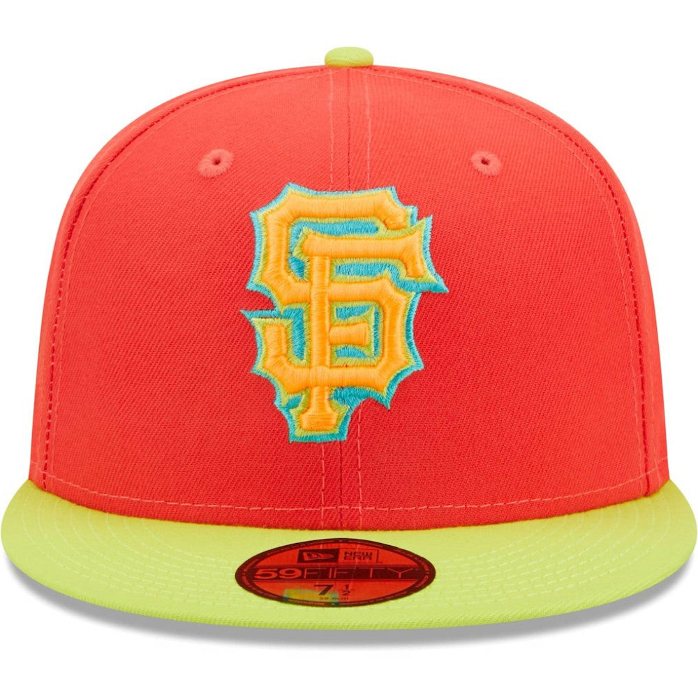 San Francisco Giants New Era   Lava Highlighter Combo 59FIFTY Fitted Hat - Red/Neon Green Hats