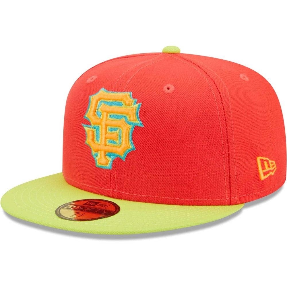 San Francisco Giants New Era   Lava Highlighter Combo 59FIFTY Fitted Hat - Red/Neon Green Hats