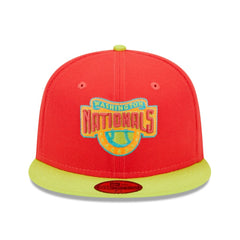 Washington Nationals New Era 2008 Inaugural Season  Lava Highlighter Combo 59FIFTY Fitted Hat - Red/Neon Green Hats