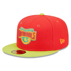 Washington Nationals New Era 2008 Inaugural Season  Lava Highlighter Combo 59FIFTY Fitted Hat - Red/Neon Green Hats