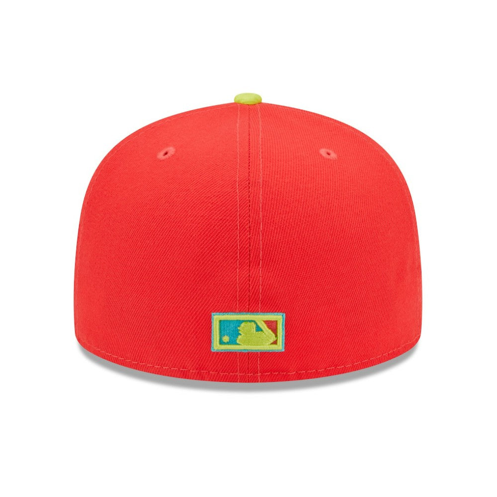 Washington Nationals New Era 2008 Inaugural Season  Lava Highlighter Combo 59FIFTY Fitted Hat - Red/Neon Green Hats