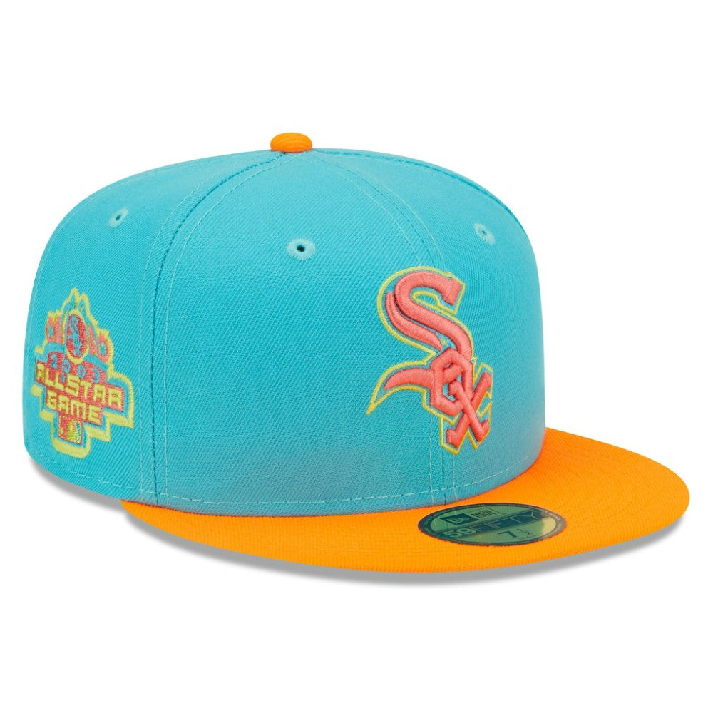 Chicago White Sox New Era Vice Highlighter 59FIFTY Fitted Hat - Blue/Orange Hats